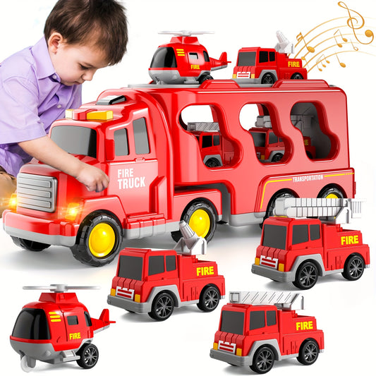 Fire Truck Toys For 3-5 Year Old Boys With Lights And Sounds