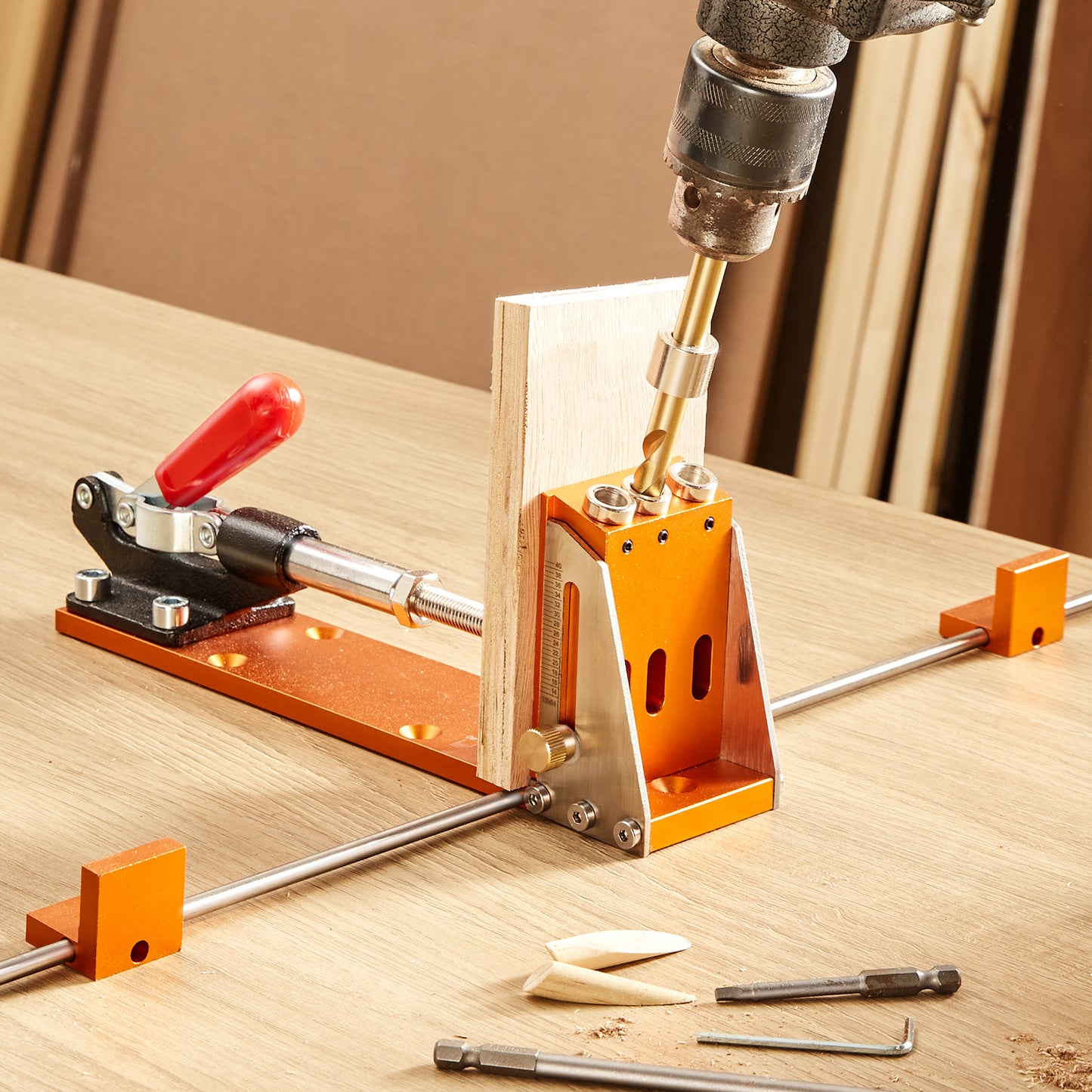 VEVOR Pocket Hole Jig Kit 34 Pcs With 11 Inch Clamp