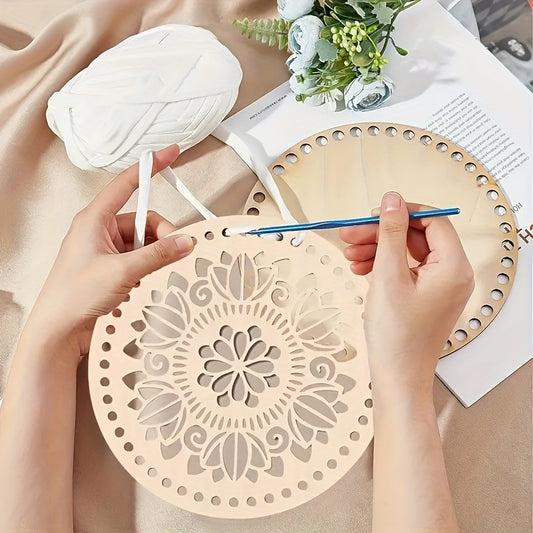 10pcs Handcrafted DIY Crochet Basket Set With Patterns And Lids