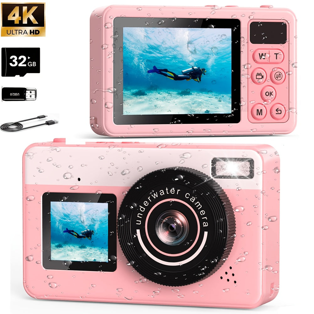 Underwater Digital Camera 18X Zoom 10ft Floating Dual Screen