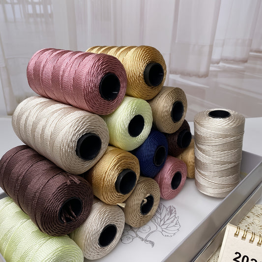 Colorful Crochet Yarn Set 4 Rolls Soft Polyester Blend