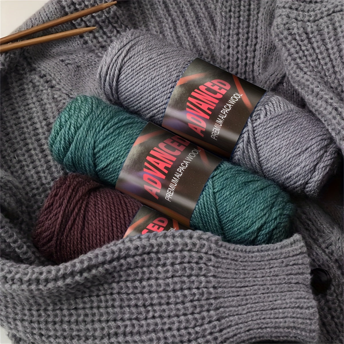 Soft Alpaca Wool Yarn 5 Balls Worsted Crochet Yarn Shawls