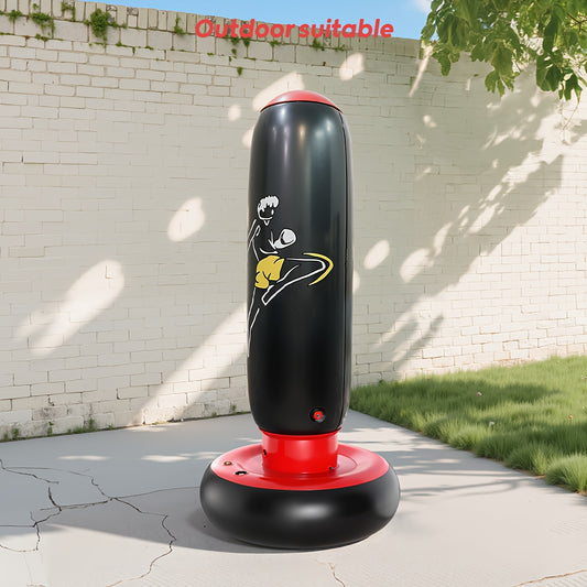 QPAU 66 Inch Inflatable Kids Punching Bag With Gloves
