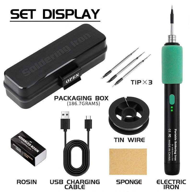 Mini USB Soldering Iron Kit With Adjustable Temperature