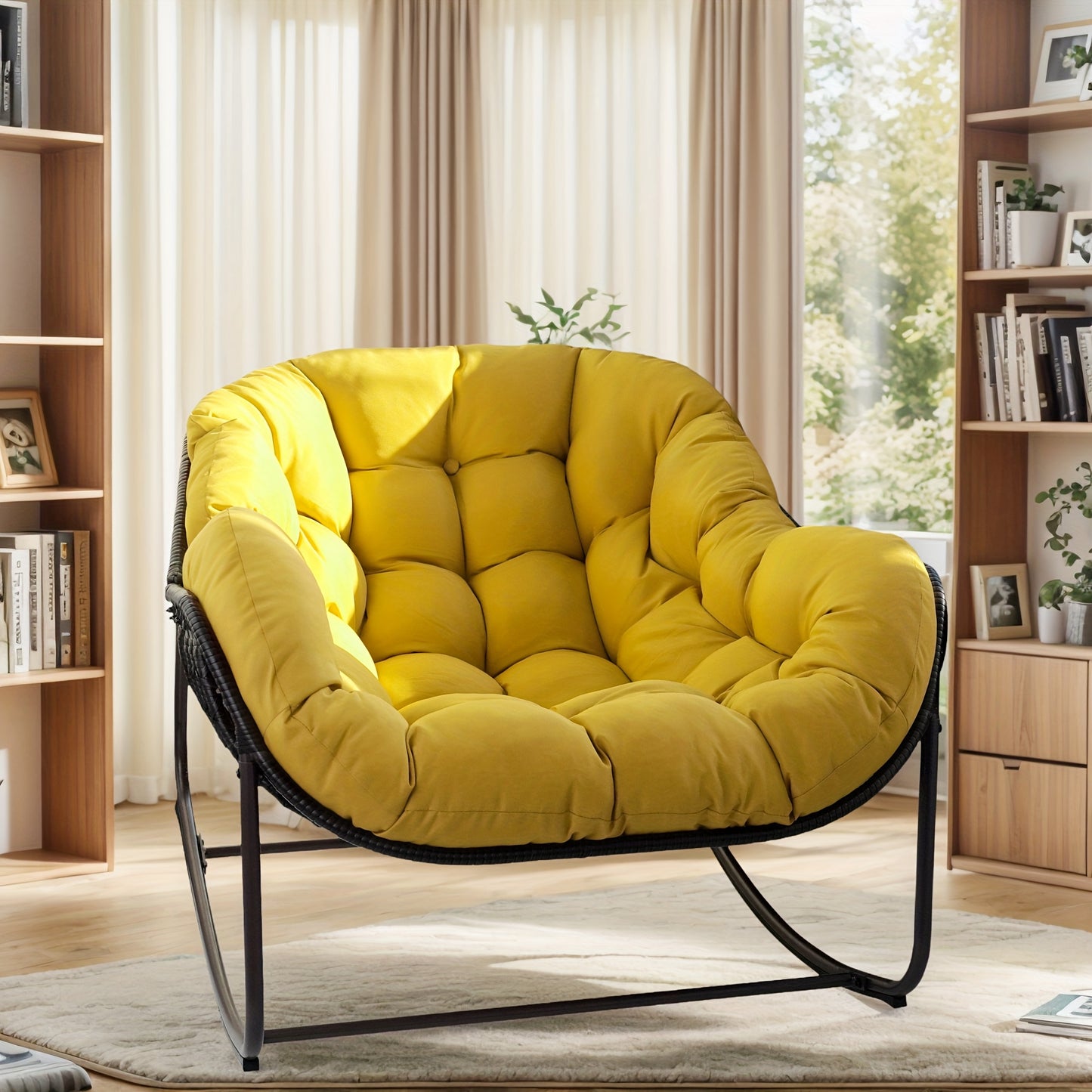 Oversized All Weather Wicker Papasan Rocking Chair Cushion