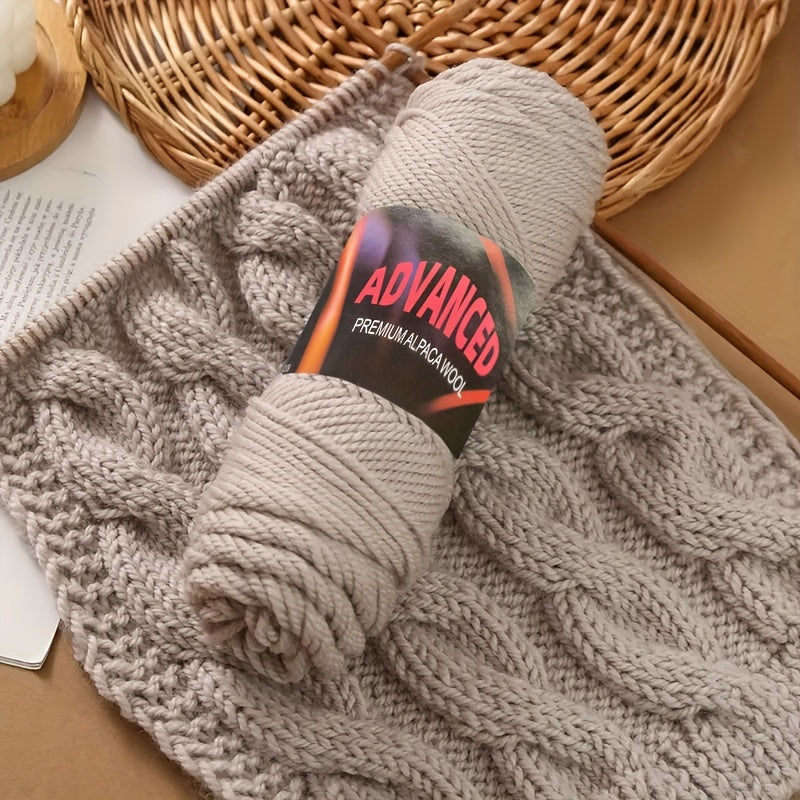 Soft Alpaca Wool Yarn 5 Balls Worsted Crochet Yarn Shawls