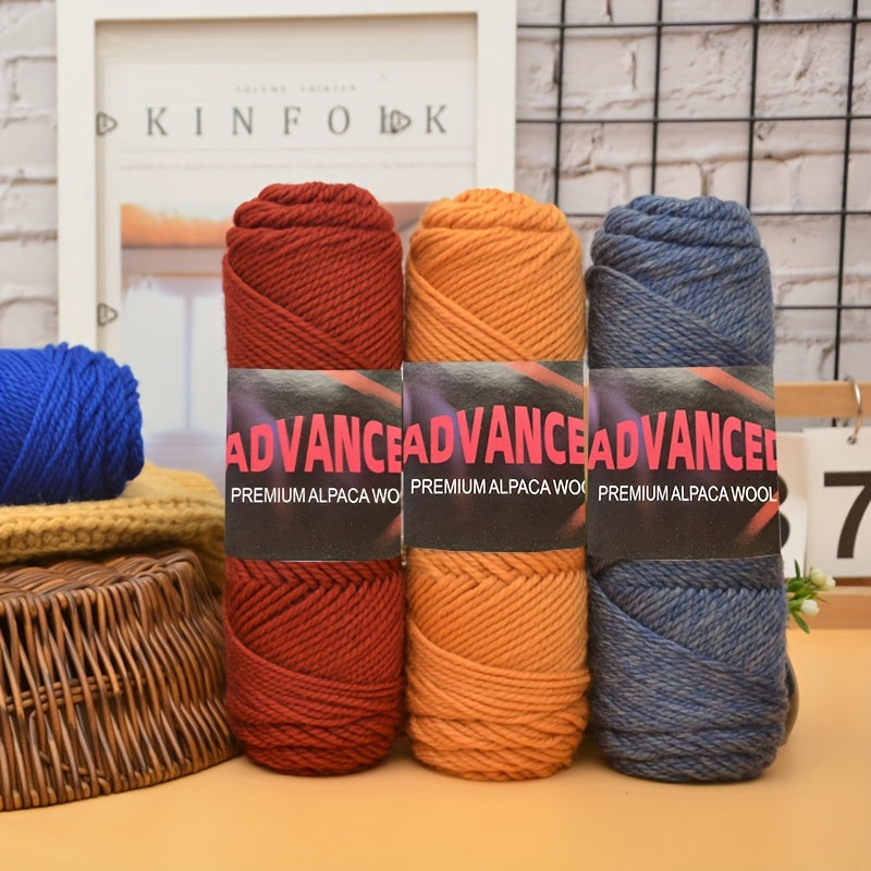 Soft Alpaca Wool Yarn 5 Balls Worsted Crochet Yarn Shawls