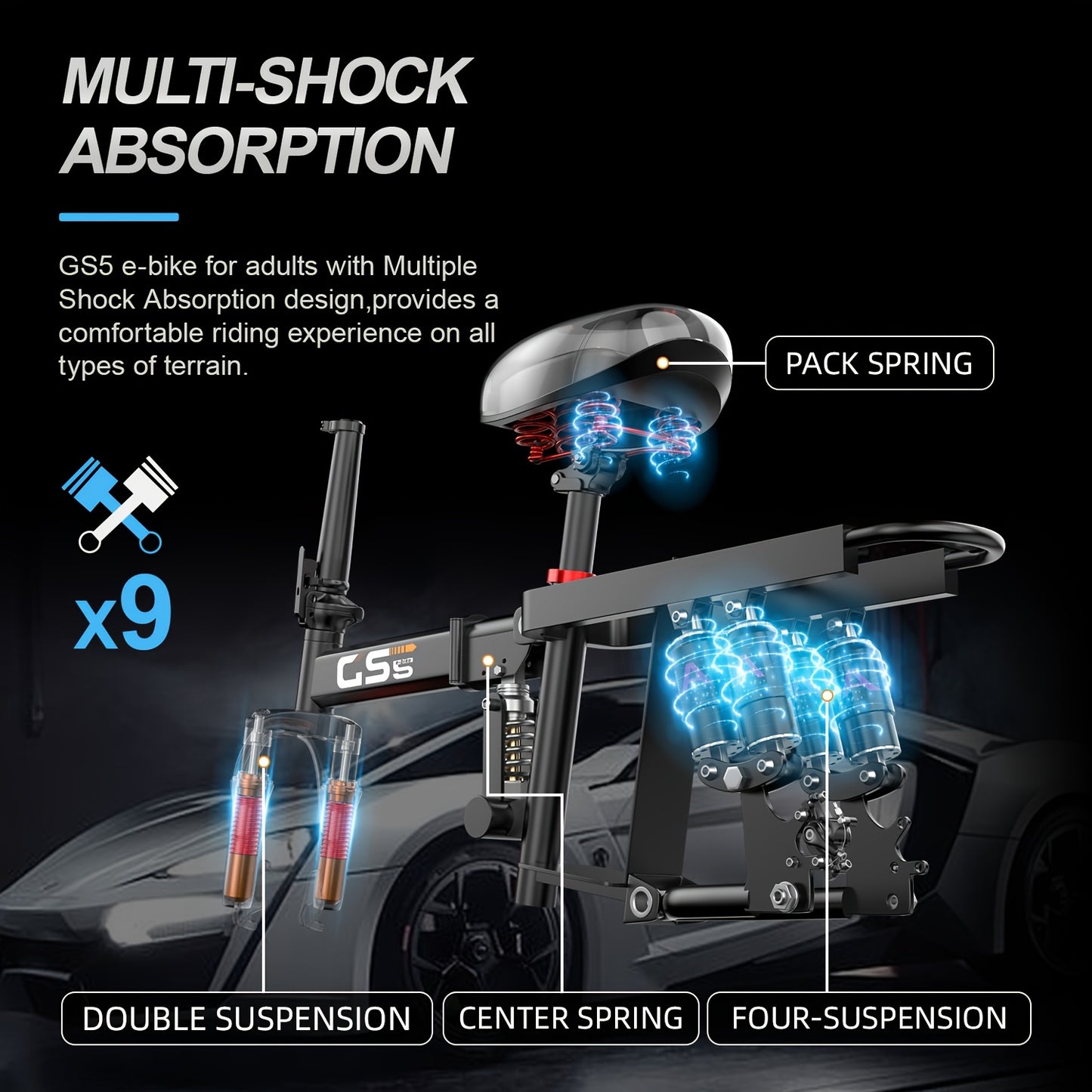 UPlee 740W Electric Bike With 32 Mile Range And Suspension