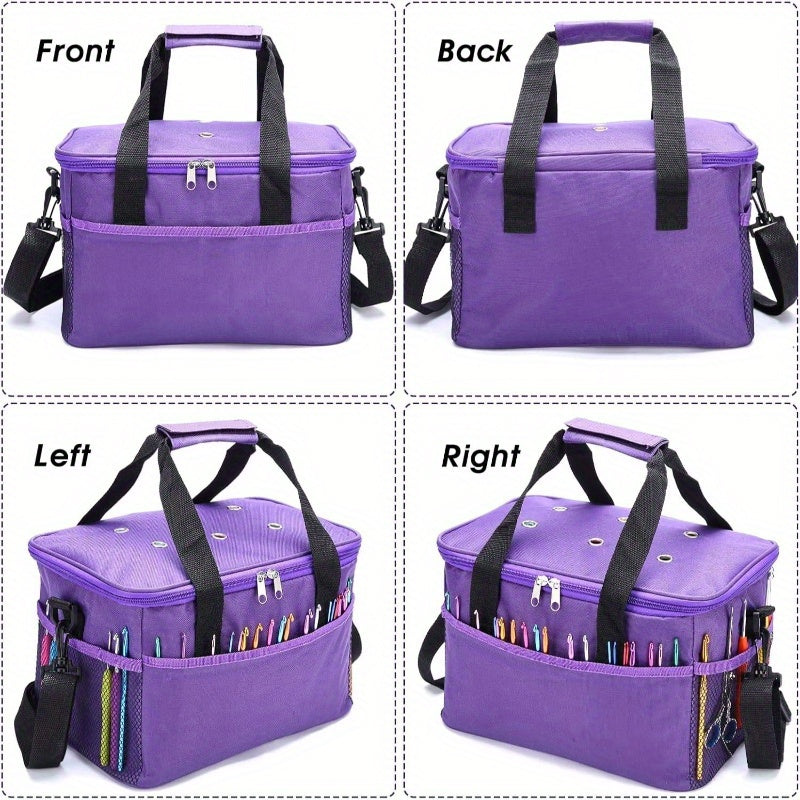 All-In-One Crochet Kit With 24 Yarns Storage Case Beginners