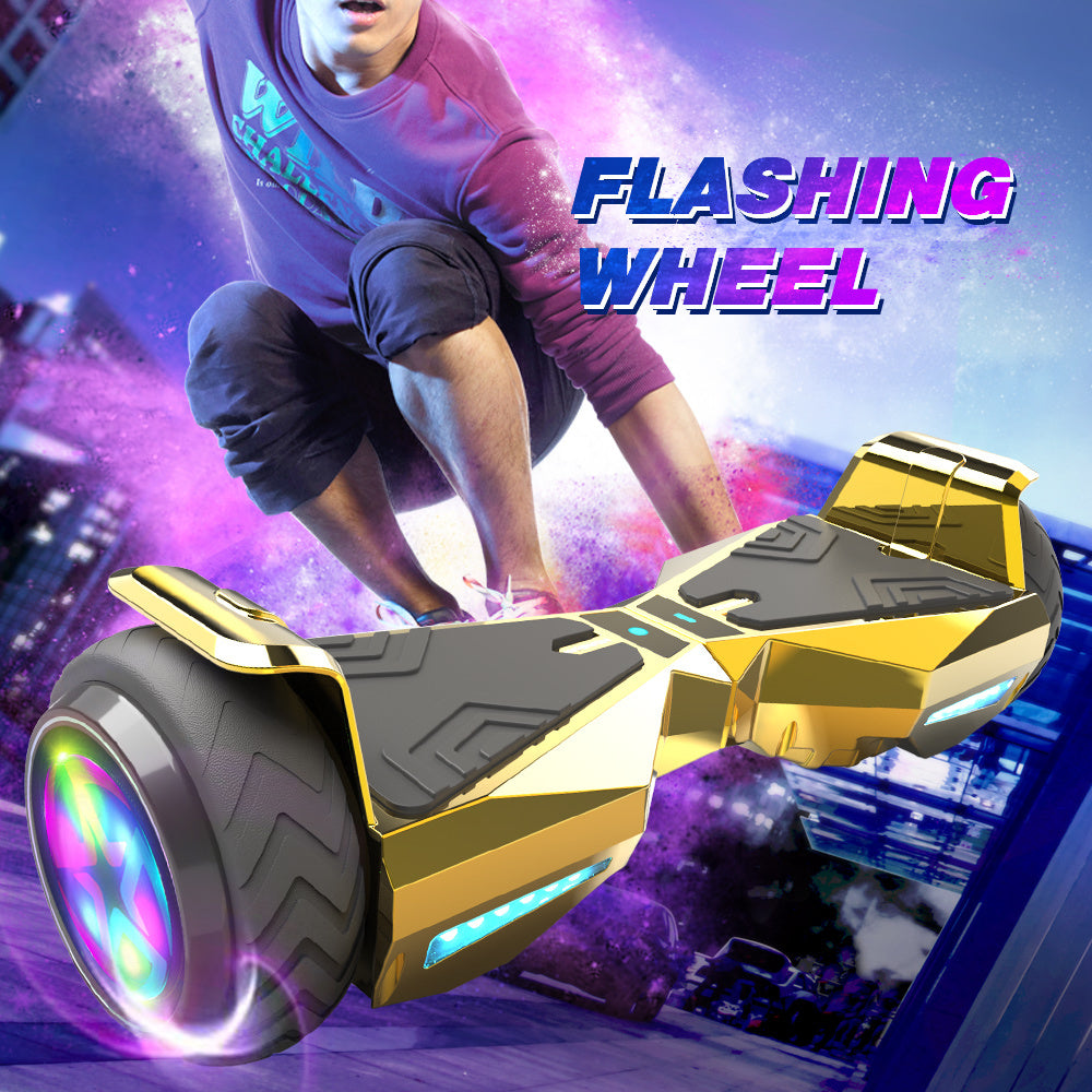Bluetooth Hoverboard Chrome Wheel LED Lights Self Balancing