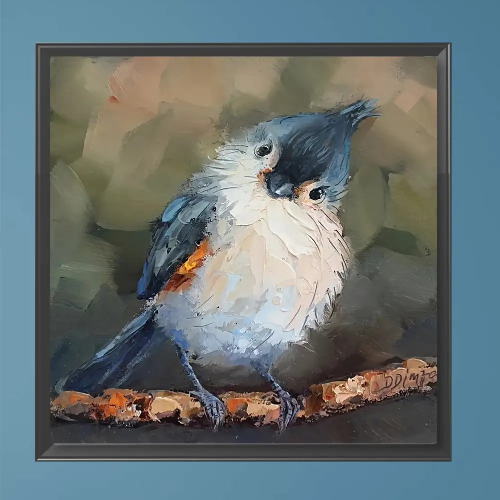 Beginner Digital Oil Painting Kit Bluebird Sparrow Canvas