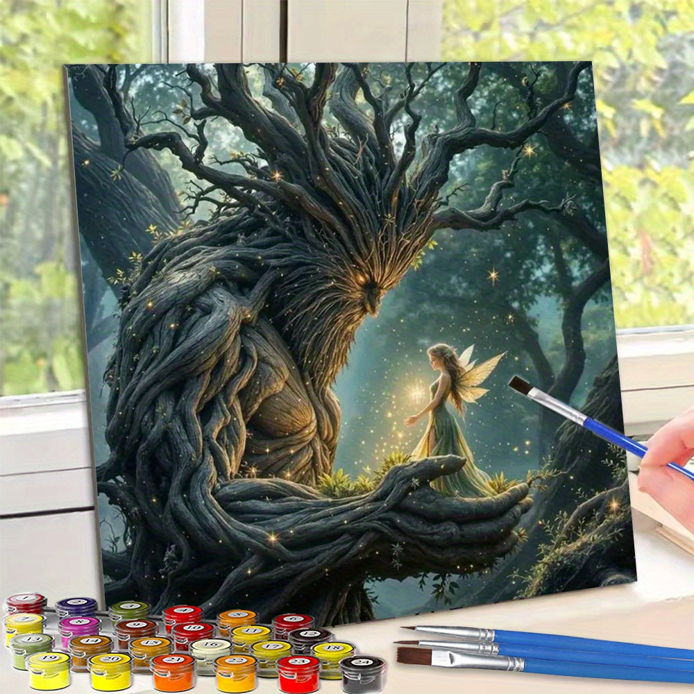 Enchanted Forest Paint By Numbers Kit Glowing Tree Fairy
