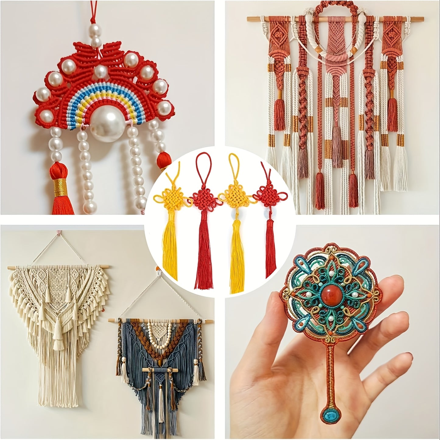 Satin Nylon Rope 20 Yard 10 Pack for Jewelry Weaving DIY