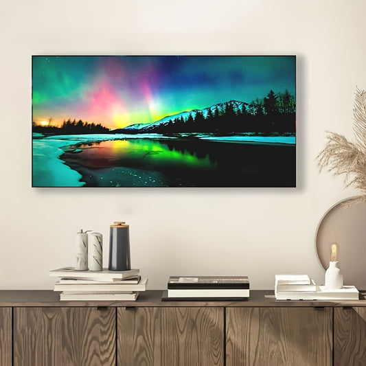 5D DIY Aurora Diamond Painting Kit with Full Drill Crystals