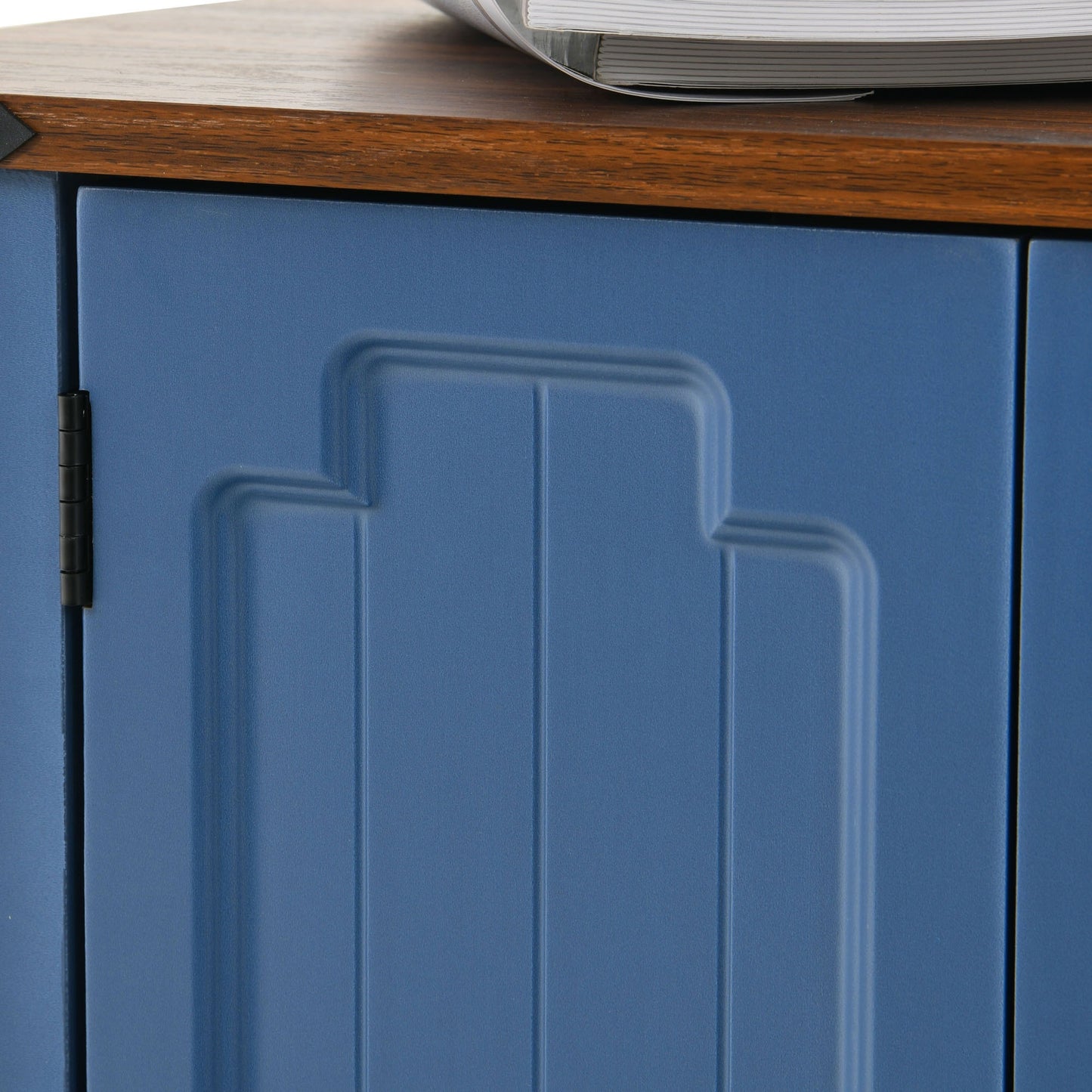 YINTATECH 23.6-Inch Modern Blue Craft Cabinet With Outlets