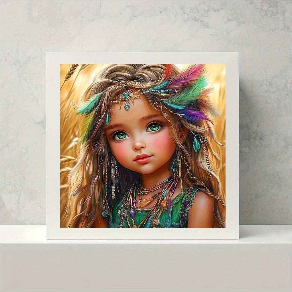 Beautiful Little Girl 5D Diamond Painting Kit Frameless