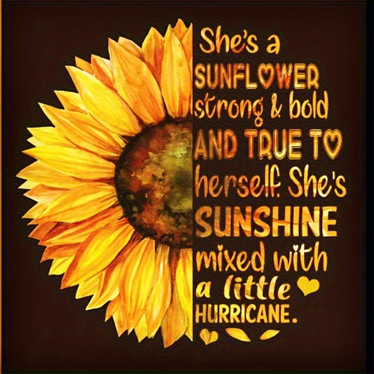 Sunflower 5D Diamond Painting Kit, Round Diamonds, DIY Art