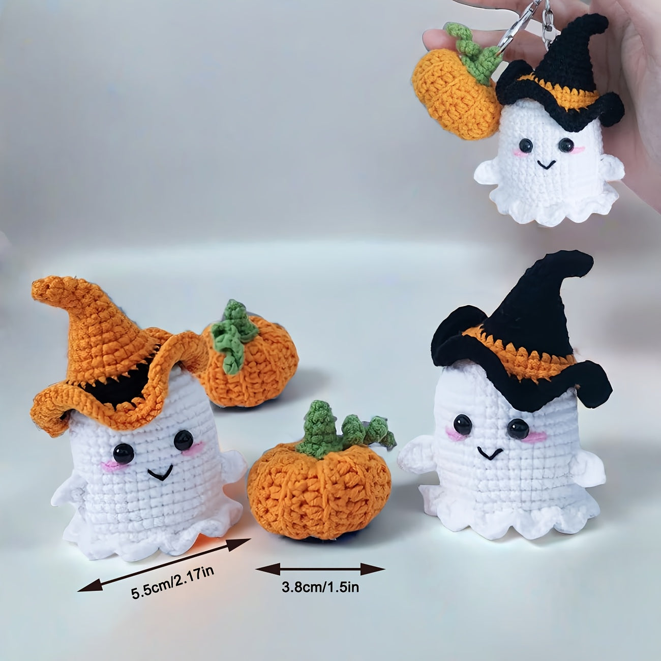 Halloween Ghost And Pumpkin Beginner Crochet Kit With Video