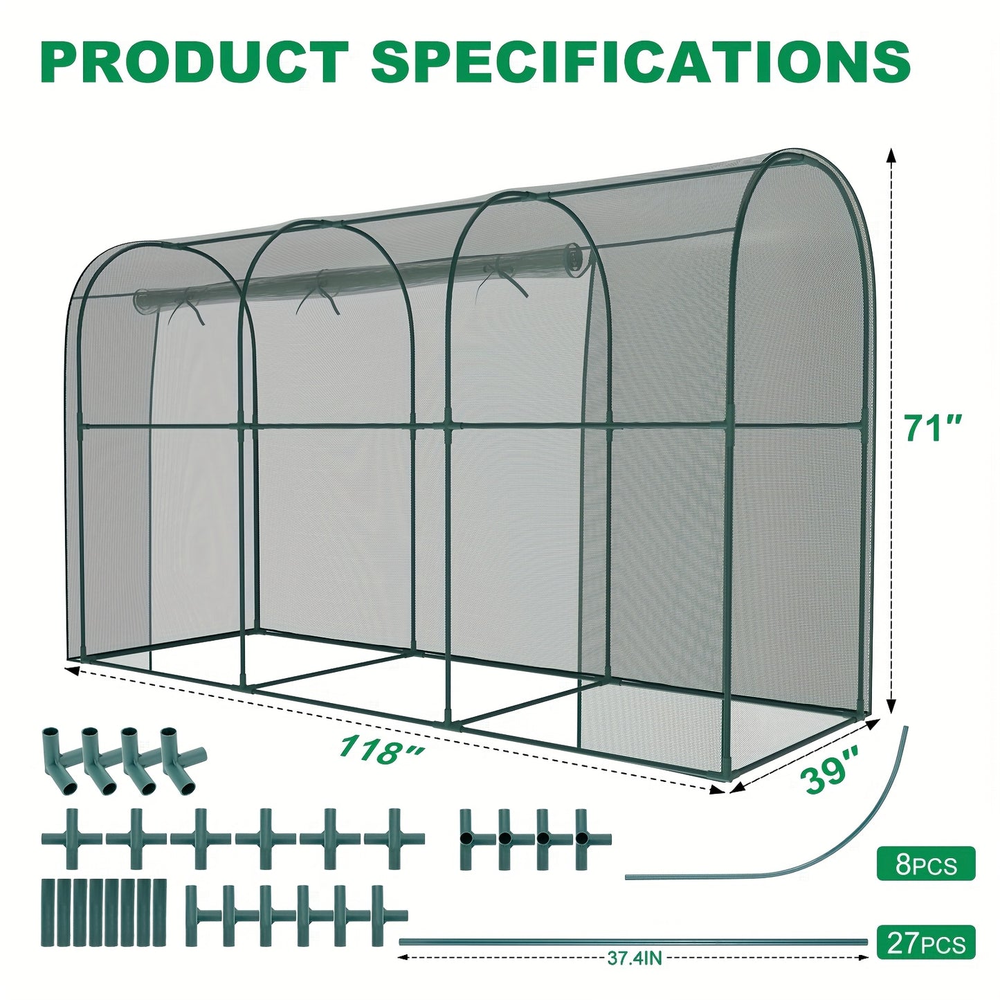 MOPHOTO Heavy Duty Plant Cage Tent With Zippered Door