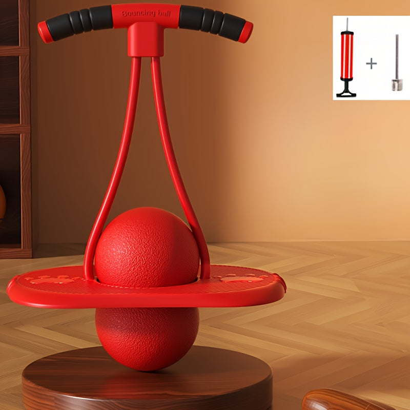 Jumping Ball Red Blue Kids Bouncy Ball For Balance Fitness