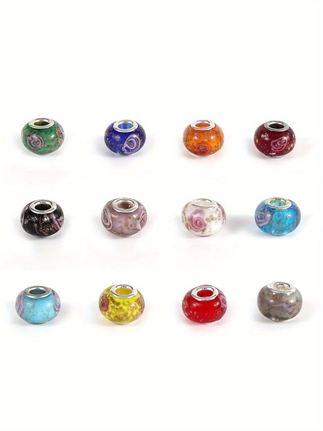Transparent Glass Beads 12mm Rondelle 5mm Hole Jewelry Kit