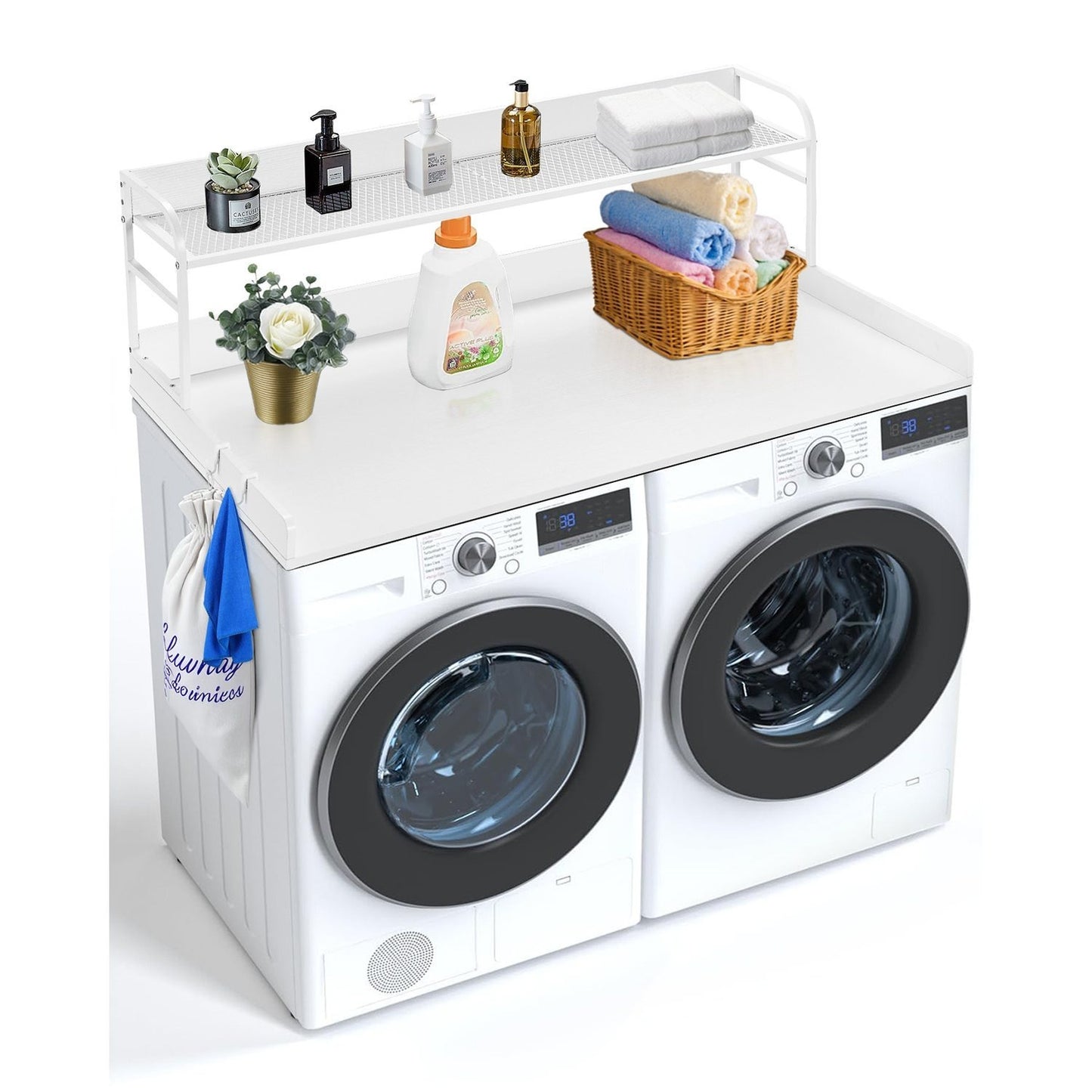 VEVOR Washer Dryer Countertop With 2 Tier Shelf Storage