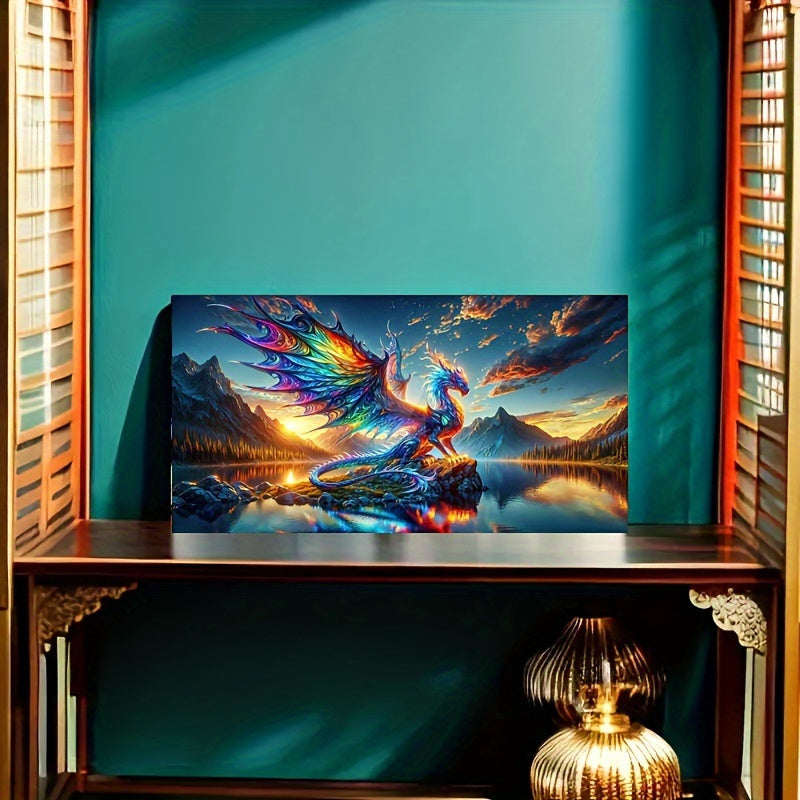 5D Diamond Painting Kit Round Dragon Pattern For Beginners