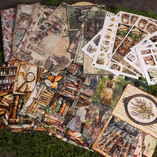 Forest Magical Herb Scrapbooking Kit With Crystal Cards