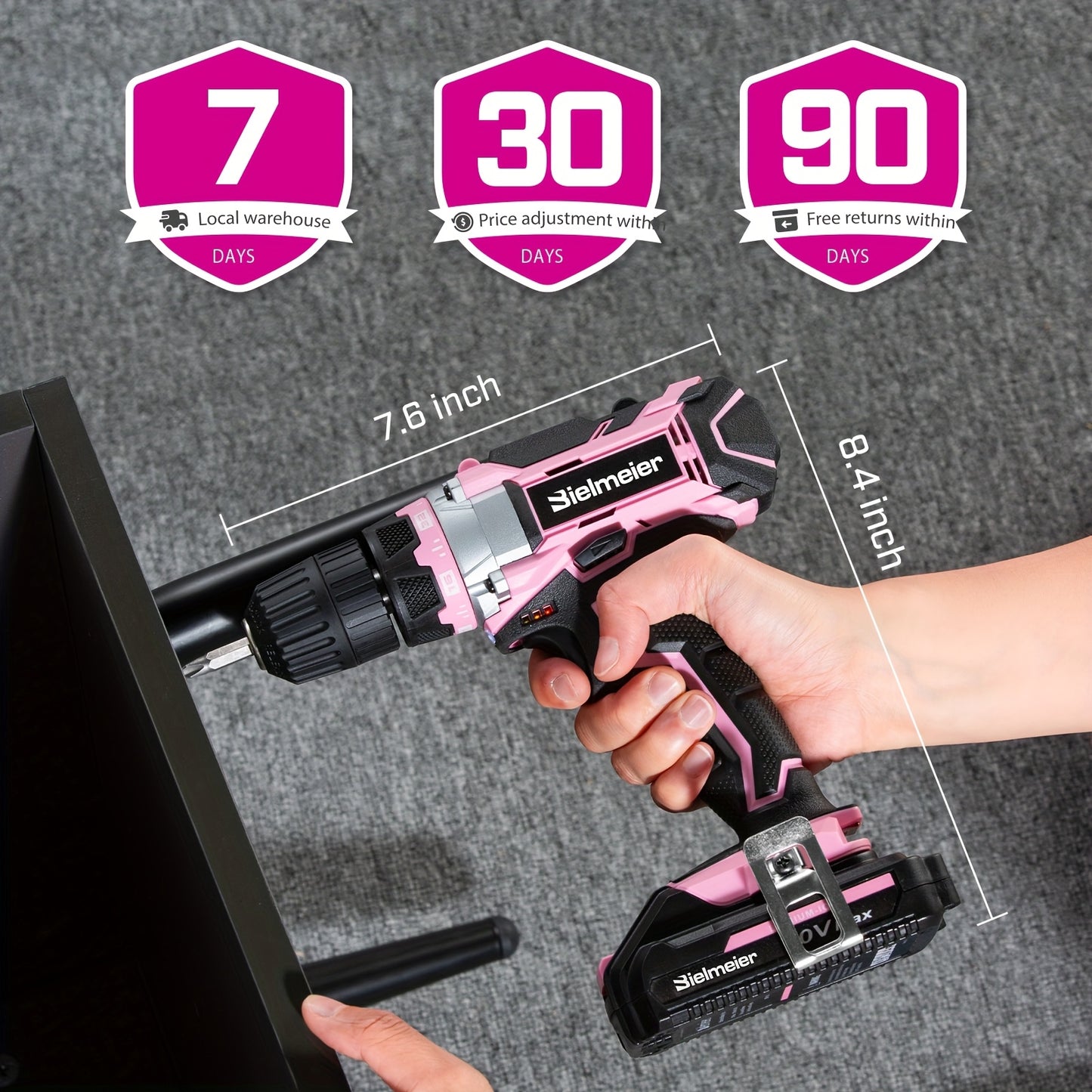 Pink 236 Piece Tool Kit With 20V Cordless Drill Driver