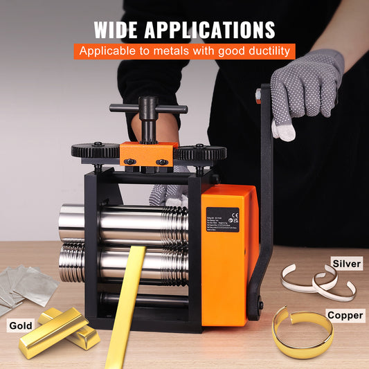 VEVOR 3 In 1 Rolling Mill For Metal Jewelry Making Pro
