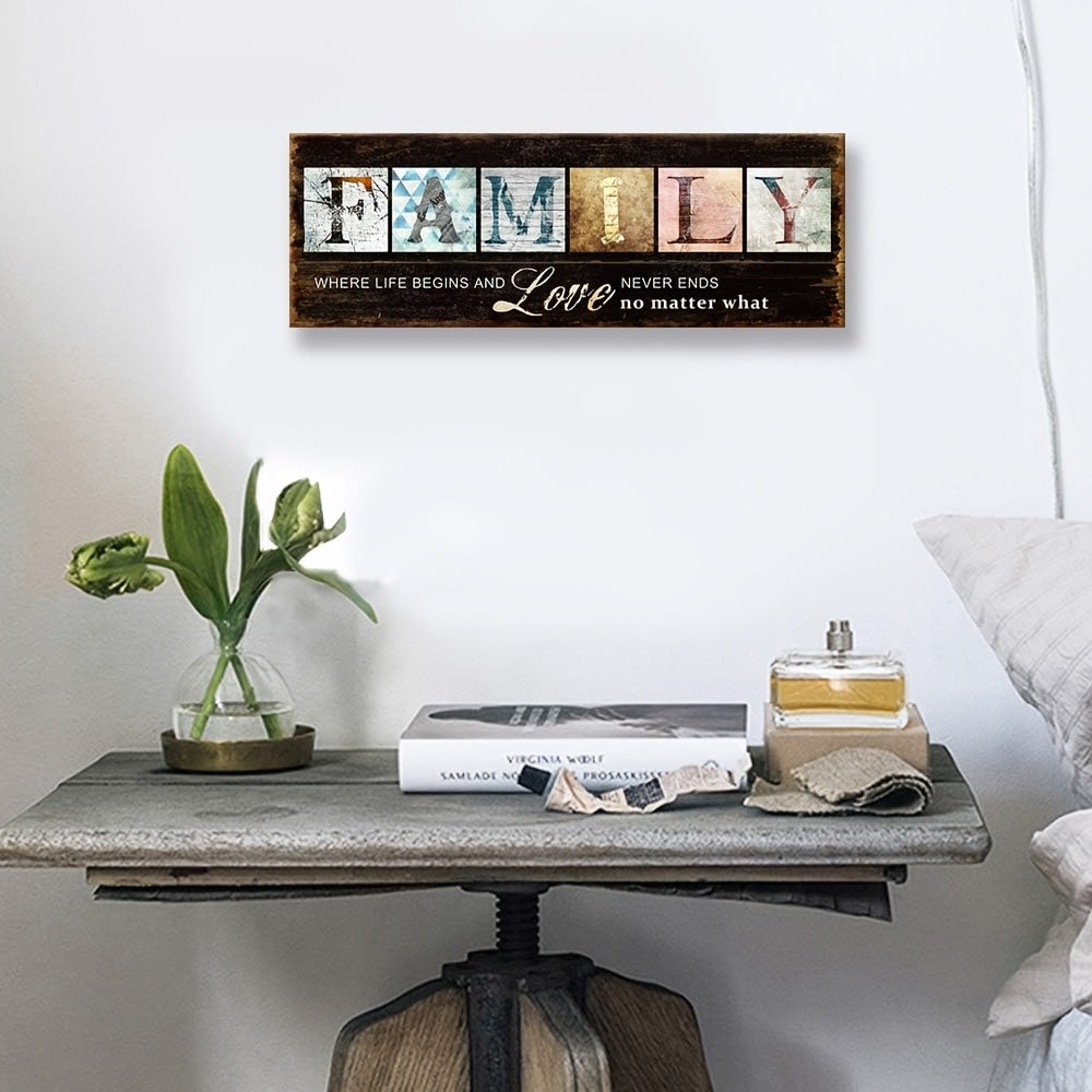 Large DIY 5D Full Diamond Painting Family Alphabet Wall Art