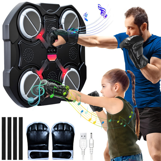Music Boxing Machine 2 Upgrade Wall Mounted Home Gym Kids
