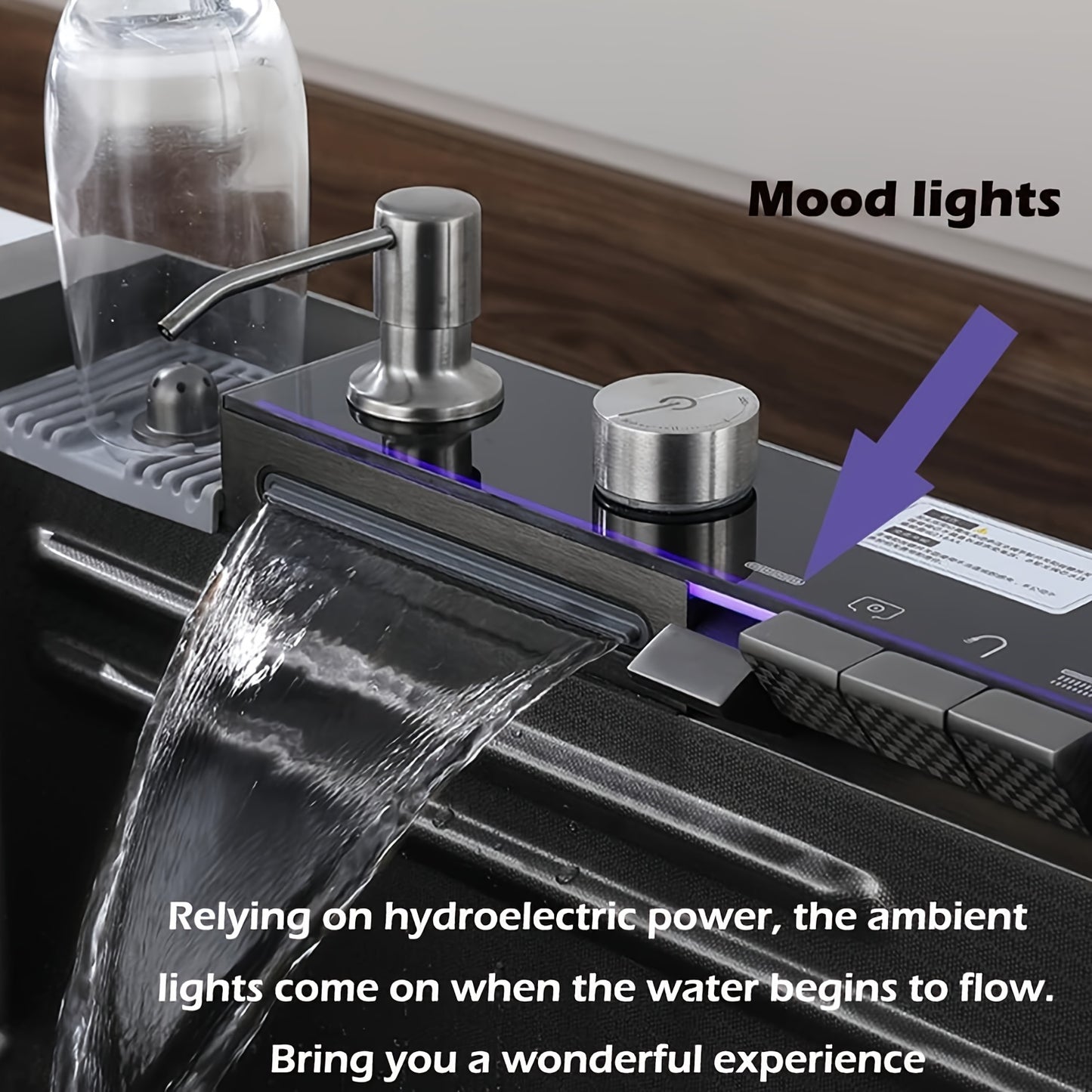 Waterfalls Nano Smart Kitchen Sink With Digital Display