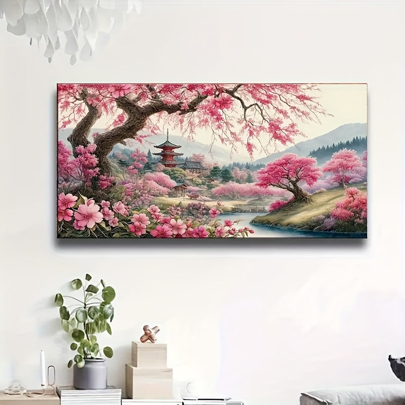 Cherry Blossom 5D Diamond Painting Kit Tree Wall Decor