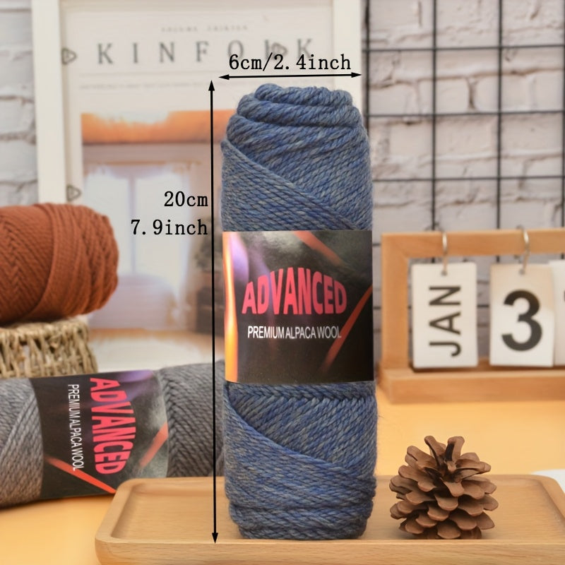 Soft Alpaca Wool Yarn 5 Balls Worsted Crochet Yarn Shawls