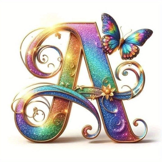 DIY Diamond Art Kit 5D Round Colorful Butterfly A to Z