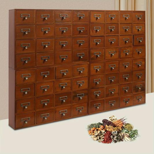 Vintage 16 Drawer Storage Cabinet For Home Office Use