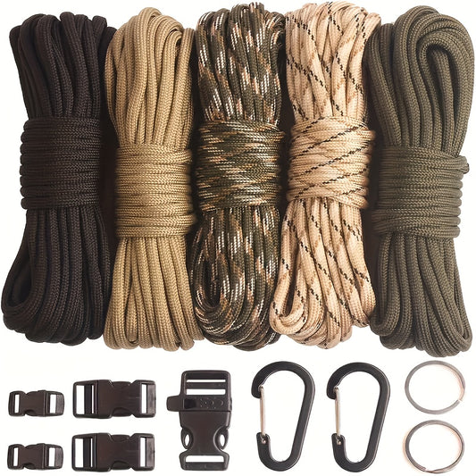 Multi Handmade Set 5 Buckle Types Nylon Rope DIY Bracelets