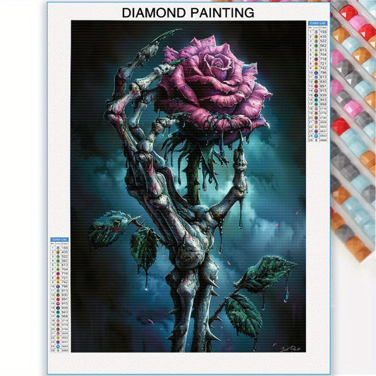 5D Diamond Painting Kit Floral Pattern For Beginners Round