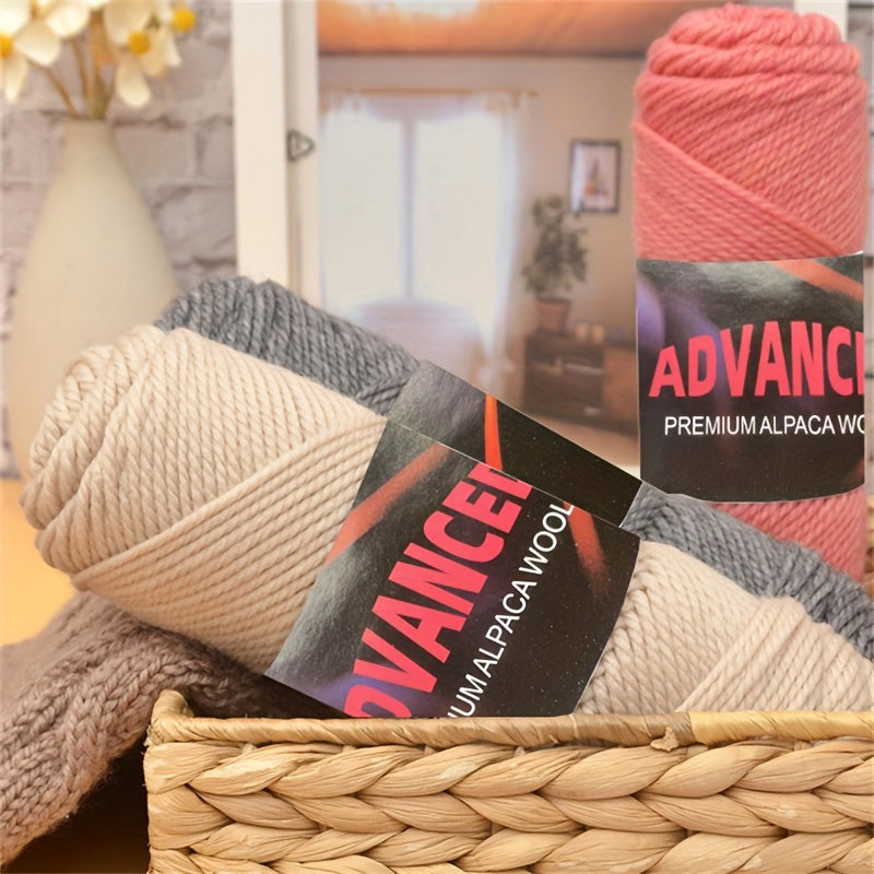 Soft Alpaca Wool Yarn 5 Balls Worsted Crochet Yarn Shawls