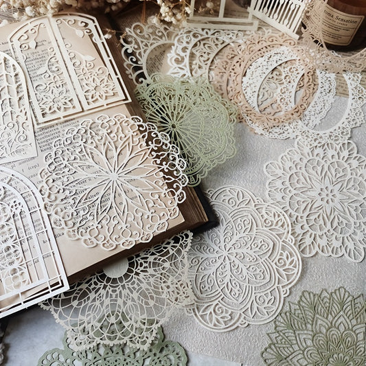 Retro Lace Paper Clips For Diaries And Collage Art