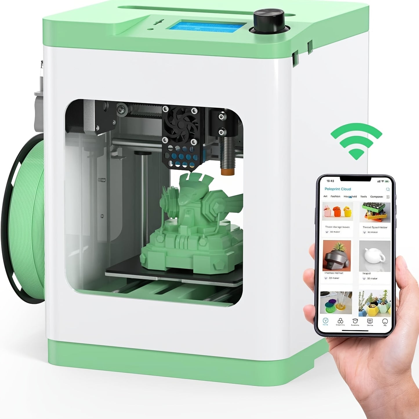 Tina2S 3D Printer With WiFi Cloud Printing Compact Design