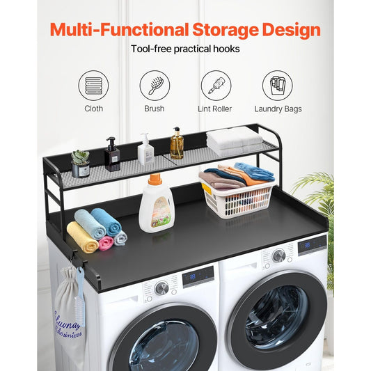 VEVOR Washer Dryer Countertop With 2 Tier Shelf Storage
