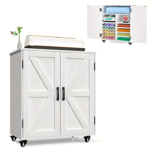 Modern Farmhouse Craft Cart With 25 Vinyl Holders