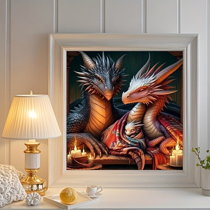 Diamond Art Painting Kit Dragon Family 5D Round Beginner