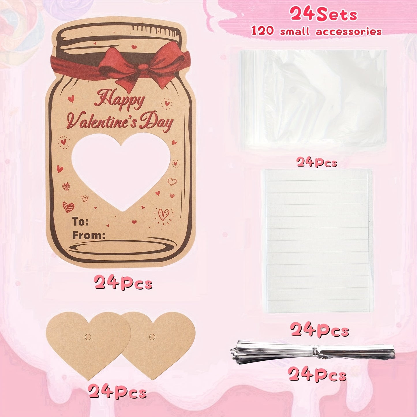 Valentines Day DIY Card Kit With Cards And Ring Holders