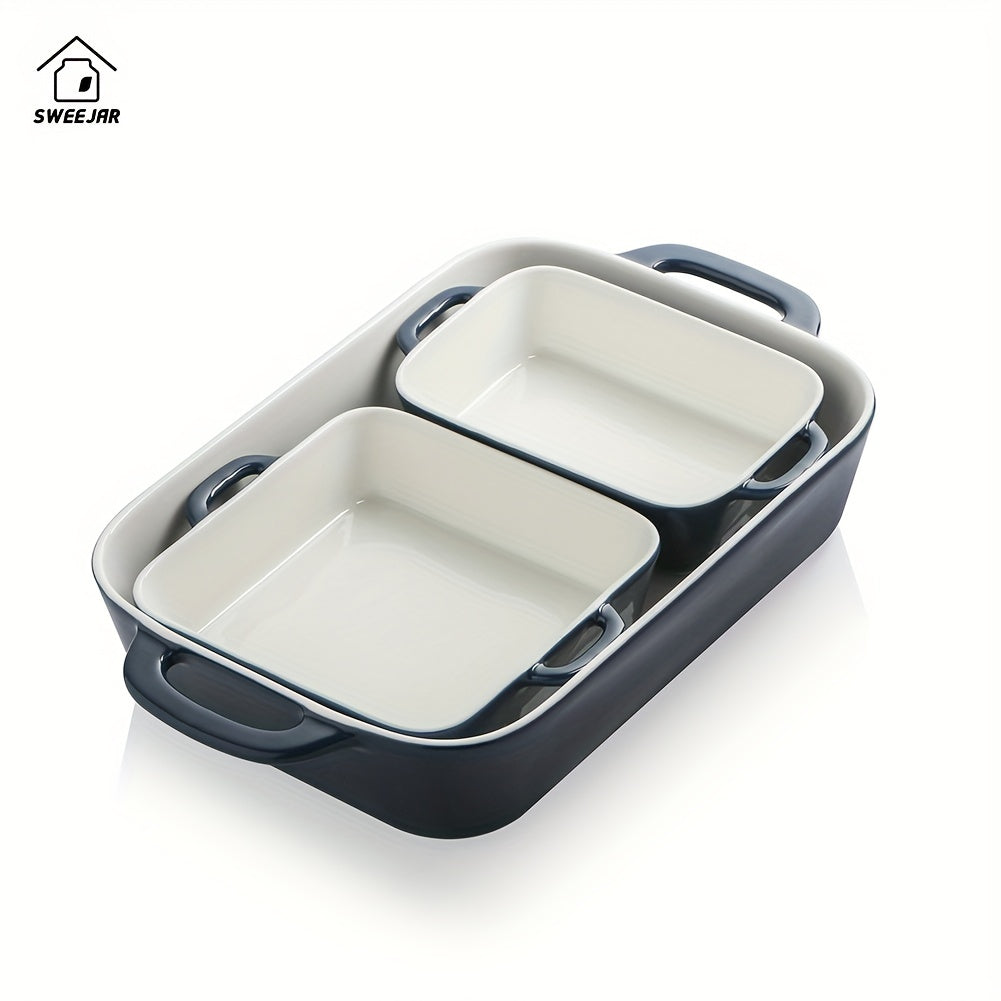 Sweejar Ceramic Bakeware Rectangular Dish 12.8x8.9 Inches