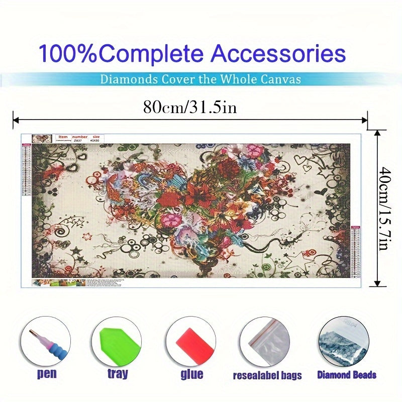 DIY Diamond Painting Kit 5D Large Size All Flowers Bloom