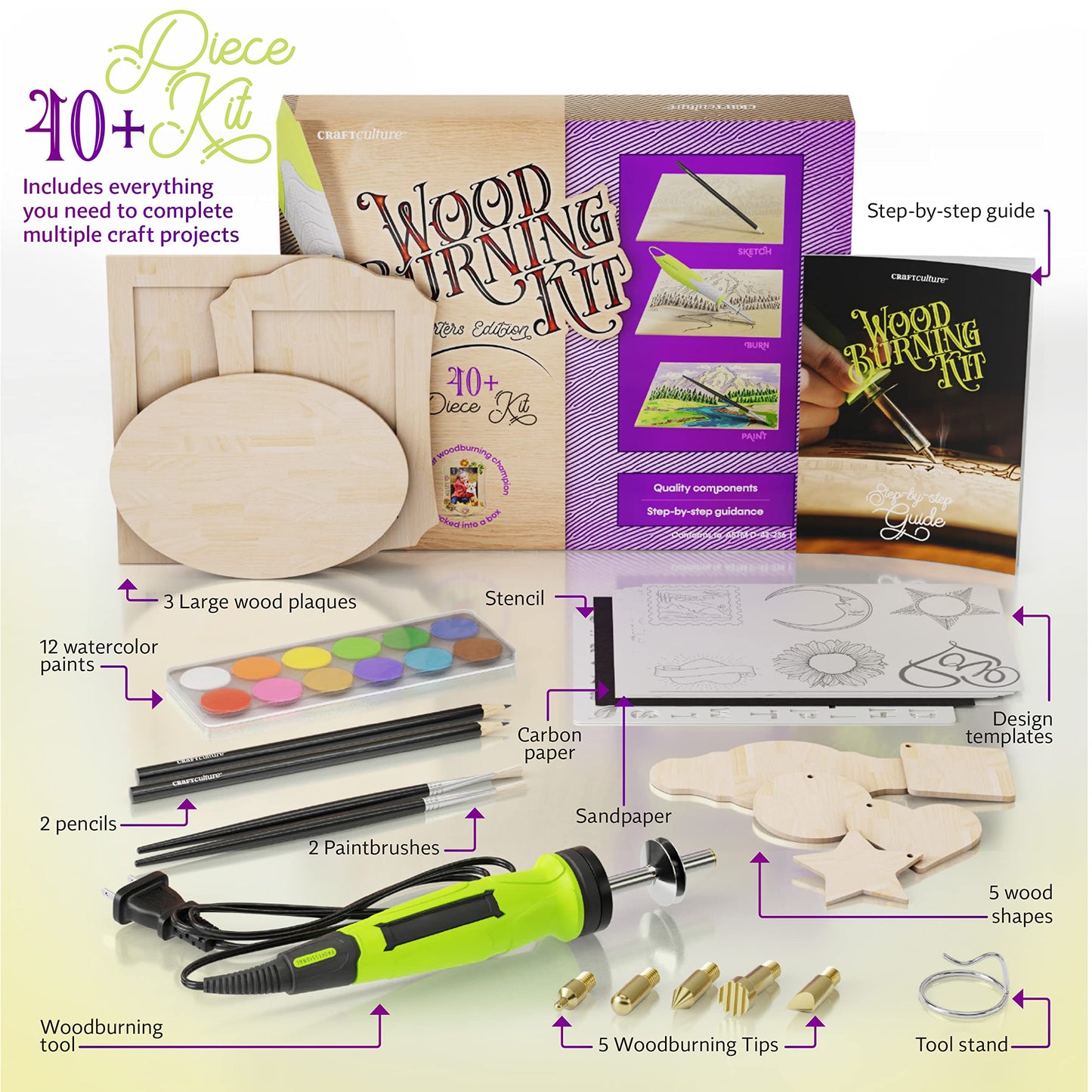 Beginner Wood Burning Kit For Kids And Teens Craft Set