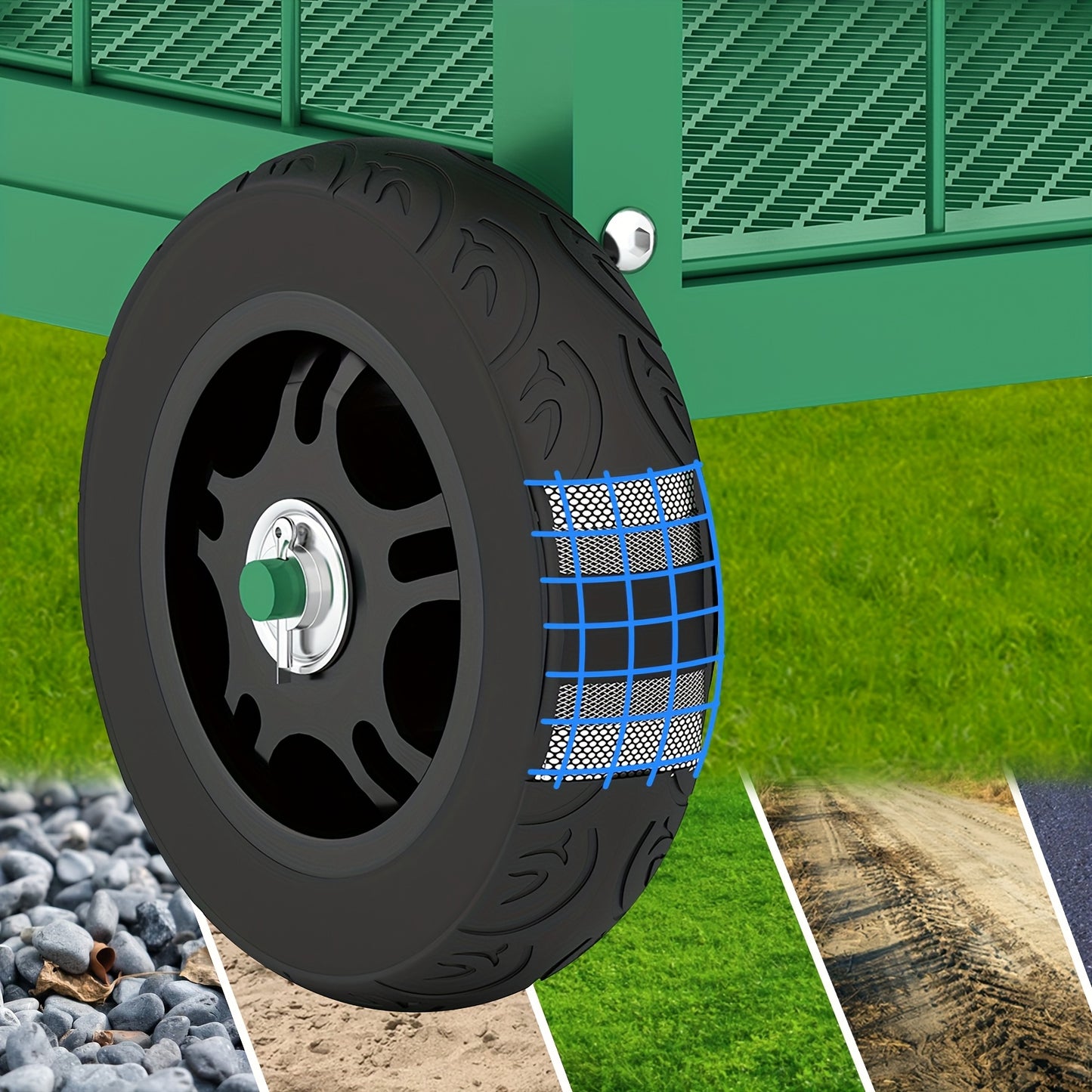 Convertible Heavy-Duty Metal Rolling Garden Seat with Wheels